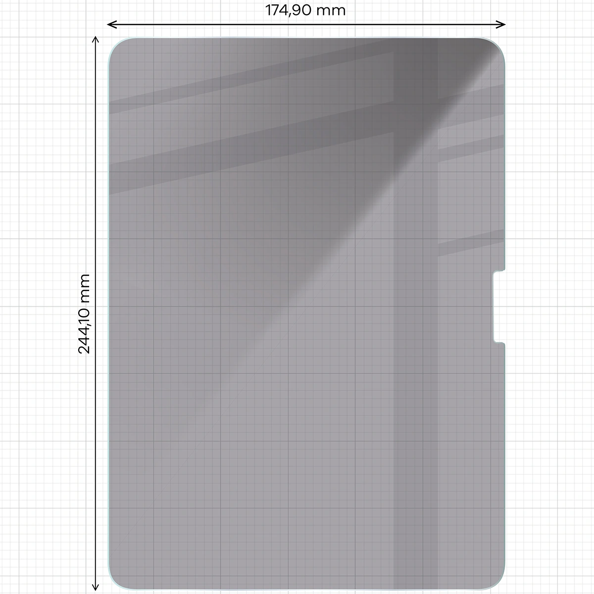 Zdjęcie na miarce szkła Bizon Glass Tab Clear Shadow Duo do iPad Air 11